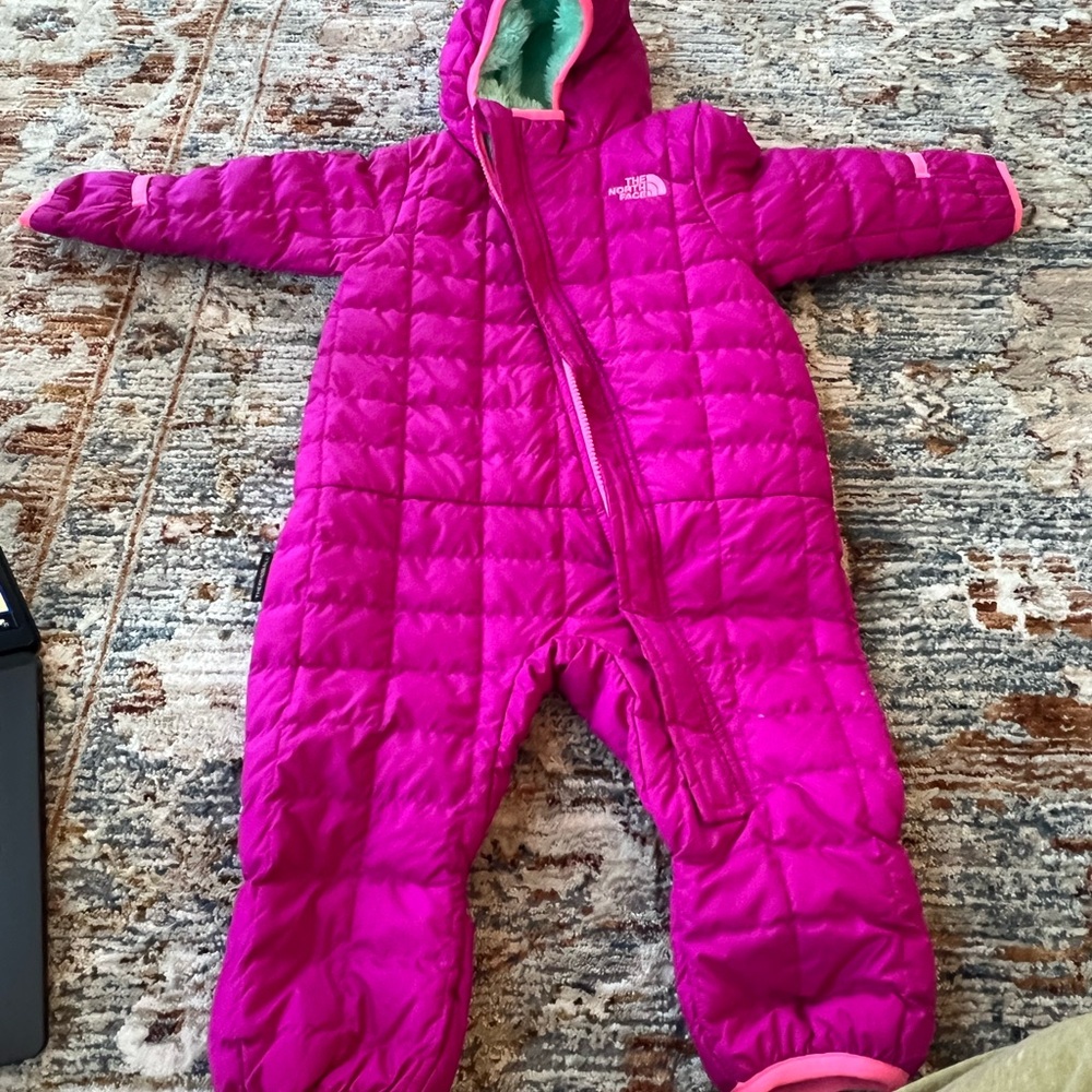 The North Face Mint Green Baby Snowsuit